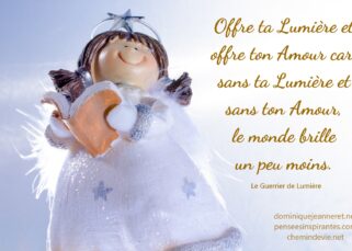 Offre ta Lumière et offre ton Amour car, sans ta Lumière et sans ton Amour, le monde brille un peu moins. - Le Guerrier de Lumière