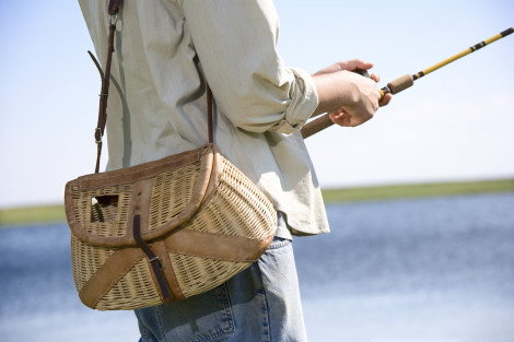 Man Wearing Tackle Box
